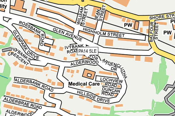 PA14 5LE map - OS OpenMap – Local (Ordnance Survey) PA14 5LE map - OS OpenMap – Local (Ordnance Survey)
