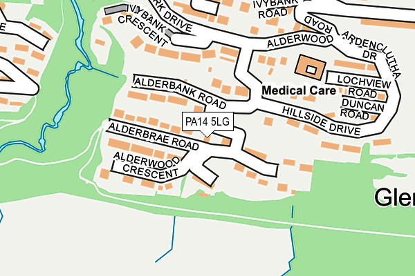 PA14 5LG map - OS OpenMap – Local (Ordnance Survey) PA14 5LG map - OS OpenMap – Local (Ordnance Survey)