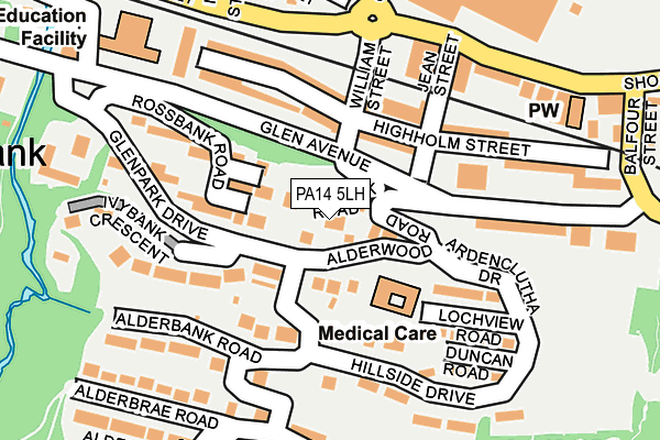 PA14 5LH map - OS OpenMap – Local (Ordnance Survey) PA14 5LH map - OS OpenMap – Local (Ordnance Survey)