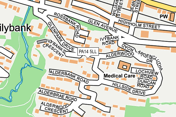 PA14 5LL map - OS OpenMap – Local (Ordnance Survey) PA14 5LL map - OS OpenMap – Local (Ordnance Survey)