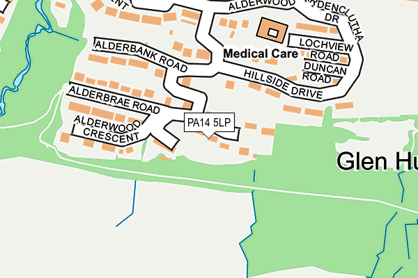 PA14 5LP map - OS OpenMap – Local (Ordnance Survey) PA14 5LP map - OS OpenMap – Local (Ordnance Survey)