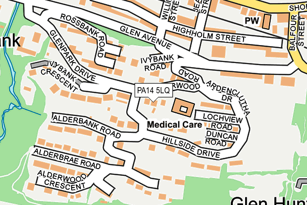 PA14 5LQ map - OS OpenMap – Local (Ordnance Survey) PA14 5LQ map - OS OpenMap – Local (Ordnance Survey)