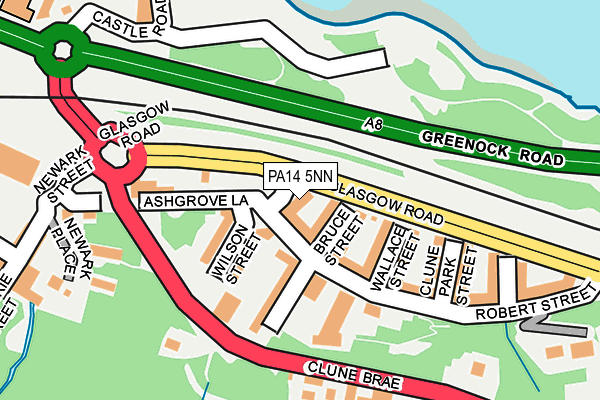 PA14 5NN map - OS OpenMap – Local (Ordnance Survey) PA14 5NN map - OS OpenMap – Local (Ordnance Survey)