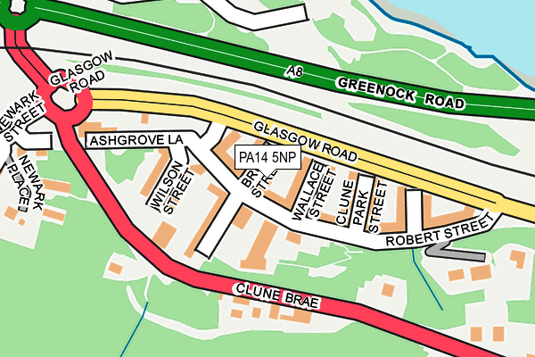 PA14 5NP map - OS OpenMap – Local (Ordnance Survey)