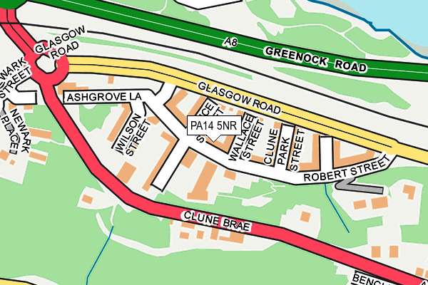 PA14 5NR map - OS OpenMap – Local (Ordnance Survey) PA14 5NR map - OS OpenMap – Local (Ordnance Survey)