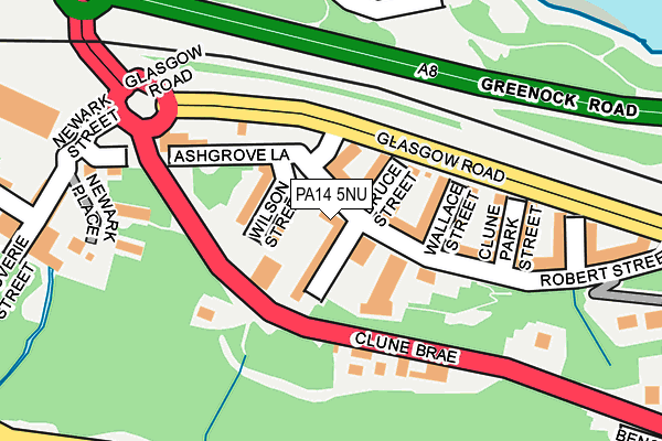 PA14 5NU map - OS OpenMap – Local (Ordnance Survey)
