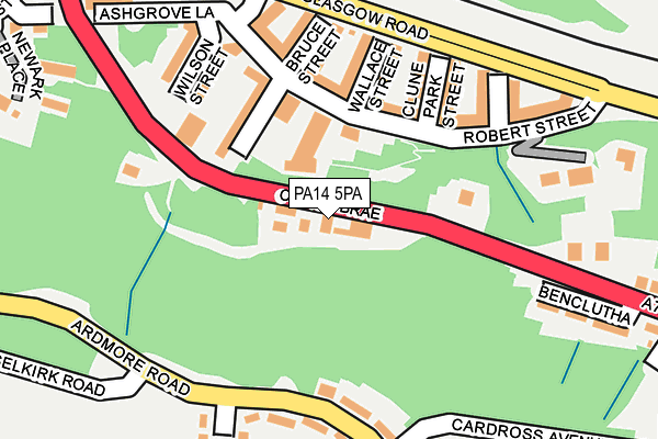 PA14 5PA map - OS OpenMap – Local (Ordnance Survey) PA14 5PA map - OS OpenMap – Local (Ordnance Survey)
