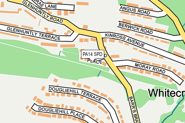 PA14 5PD map - OS OpenMap – Local (Ordnance Survey) PA14 5PD map - OS OpenMap – Local (Ordnance Survey)