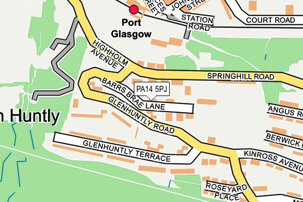 PA14 5PJ map - OS OpenMap – Local (Ordnance Survey)