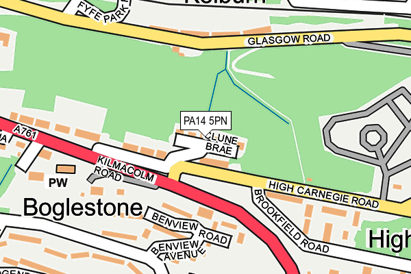 PA14 5PN map - OS OpenMap – Local (Ordnance Survey) PA14 5PN map - OS OpenMap – Local (Ordnance Survey)