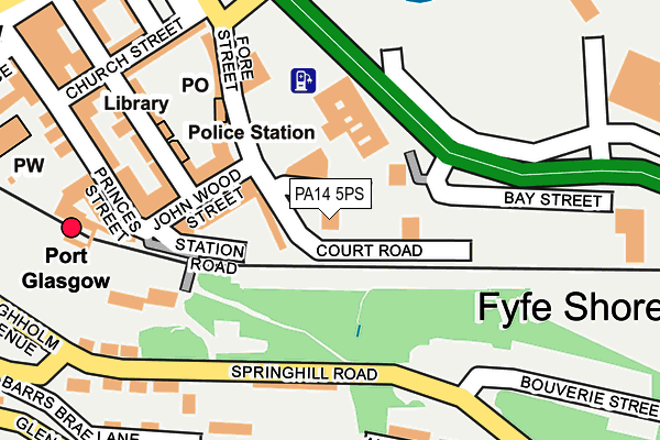 PA14 5PS map - OS OpenMap – Local (Ordnance Survey)