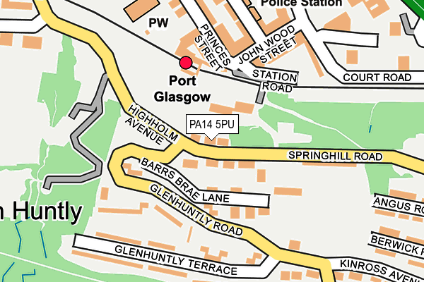 PA14 5PU map - OS OpenMap – Local (Ordnance Survey) PA14 5PU map - OS OpenMap – Local (Ordnance Survey)
