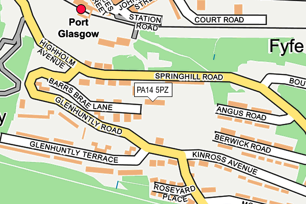 PA14 5PZ map - OS OpenMap – Local (Ordnance Survey) PA14 5PZ map - OS OpenMap – Local (Ordnance Survey)