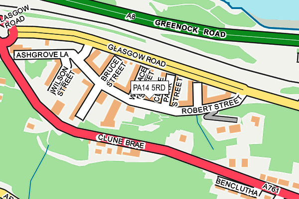 PA14 5RD map - OS OpenMap – Local (Ordnance Survey)