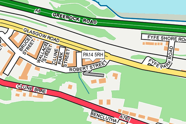PA14 5RH map - OS OpenMap – Local (Ordnance Survey)
