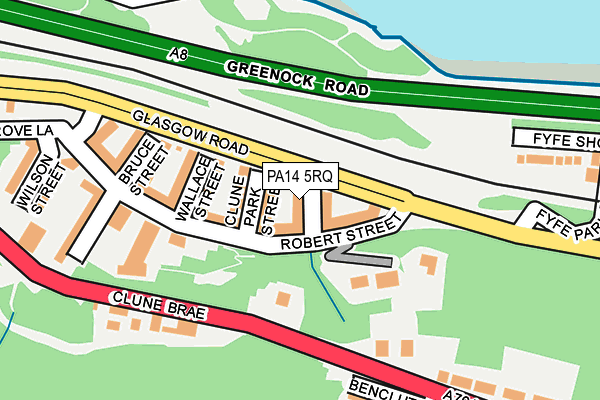PA14 5RQ map - OS OpenMap – Local (Ordnance Survey) PA14 5RQ map - OS OpenMap – Local (Ordnance Survey)