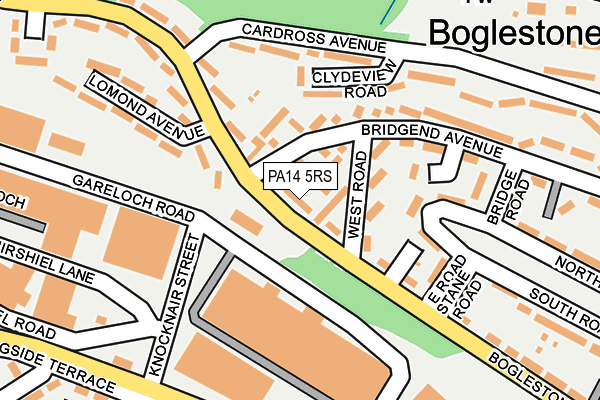 PA14 5RS map - OS OpenMap – Local (Ordnance Survey)