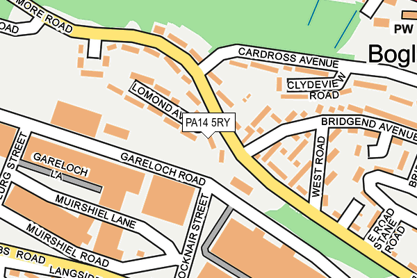 PA14 5RY map - OS OpenMap – Local (Ordnance Survey) PA14 5RY map - OS OpenMap – Local (Ordnance Survey)