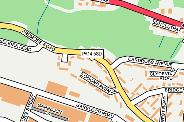 PA14 5SD map - OS OpenMap – Local (Ordnance Survey) PA14 5SD map - OS OpenMap – Local (Ordnance Survey)