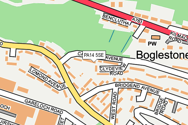 PA14 5SE map - OS OpenMap – Local (Ordnance Survey) PA14 5SE map - OS OpenMap – Local (Ordnance Survey)