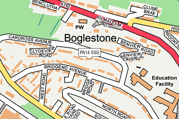 PA14 5SG map - OS OpenMap – Local (Ordnance Survey) PA14 5SG map - OS OpenMap – Local (Ordnance Survey)