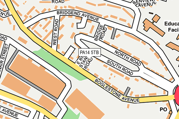PA14 5TB map - OS OpenMap – Local (Ordnance Survey) PA14 5TB map - OS OpenMap – Local (Ordnance Survey)