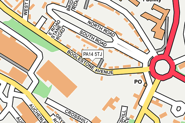 PA14 5TJ map - OS OpenMap – Local (Ordnance Survey) PA14 5TJ map - OS OpenMap – Local (Ordnance Survey)