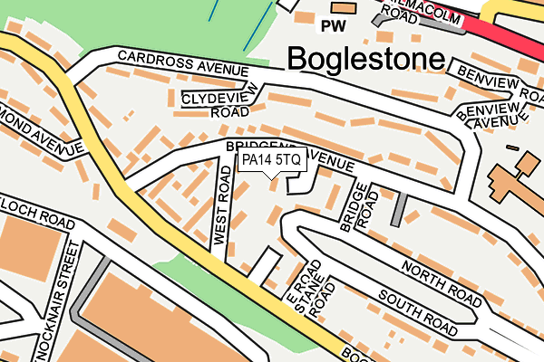 PA14 5TQ map - OS OpenMap – Local (Ordnance Survey) PA14 5TQ map - OS OpenMap – Local (Ordnance Survey)
