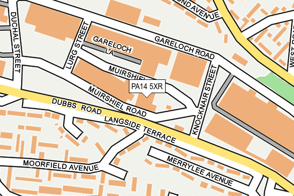 PA14 5XR map - OS OpenMap – Local (Ordnance Survey) PA14 5XR map - OS OpenMap – Local (Ordnance Survey)