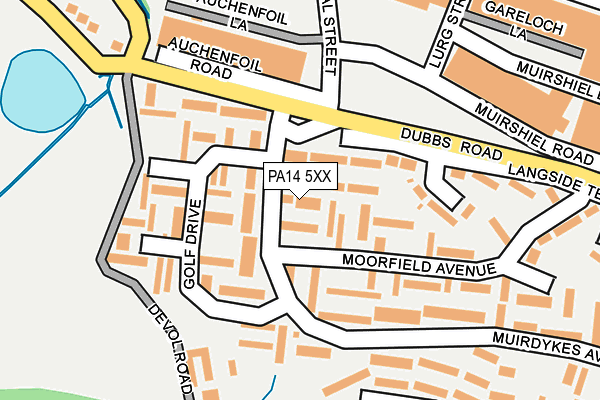 PA14 5XX map - OS OpenMap – Local (Ordnance Survey) PA14 5XX map - OS OpenMap – Local (Ordnance Survey)