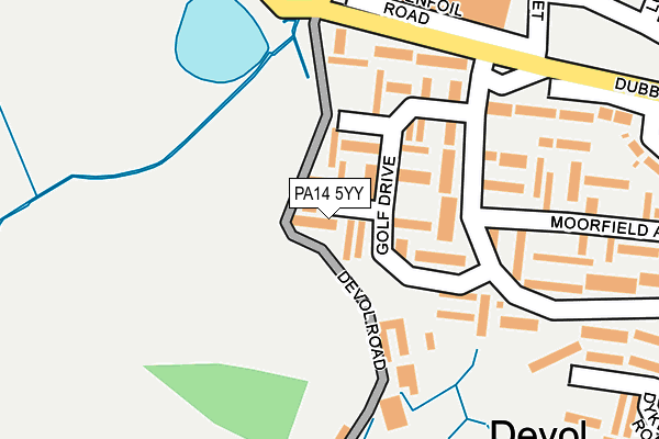 PA14 5YY map - OS OpenMap – Local (Ordnance Survey) PA14 5YY map - OS OpenMap – Local (Ordnance Survey)