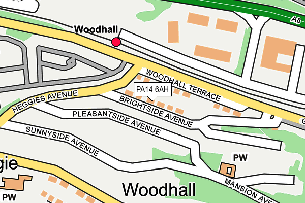 PA14 6AH map - OS OpenMap – Local (Ordnance Survey) PA14 6AH map - OS OpenMap – Local (Ordnance Survey)
