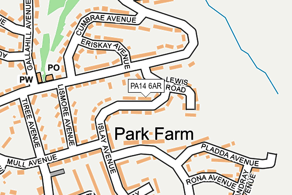 PA14 6AR map - OS OpenMap – Local (Ordnance Survey) PA14 6AR map - OS OpenMap – Local (Ordnance Survey)