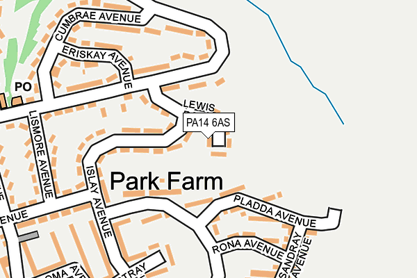PA14 6AS map - OS OpenMap – Local (Ordnance Survey) PA14 6AS map - OS OpenMap – Local (Ordnance Survey)