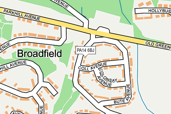PA14 6BJ map - OS OpenMap – Local (Ordnance Survey) PA14 6BJ map - OS OpenMap – Local (Ordnance Survey)