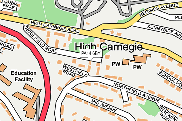 PA14 6BY map - OS OpenMap – Local (Ordnance Survey) PA14 6BY map - OS OpenMap – Local (Ordnance Survey)