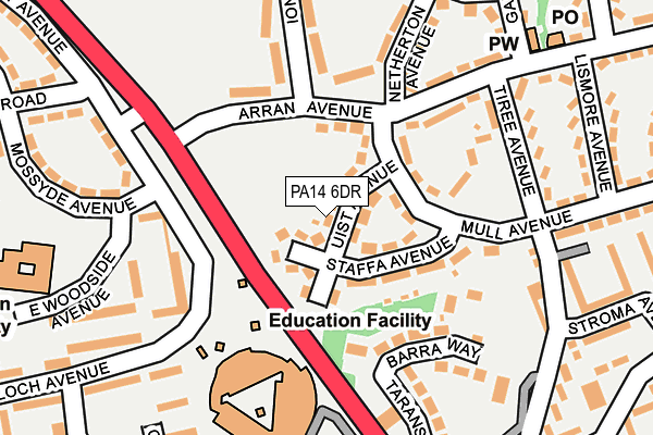 PA14 6DR map - OS OpenMap – Local (Ordnance Survey) PA14 6DR map - OS OpenMap – Local (Ordnance Survey)