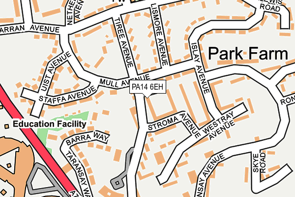 PA14 6EH map - OS OpenMap – Local (Ordnance Survey) PA14 6EH map - OS OpenMap – Local (Ordnance Survey)
