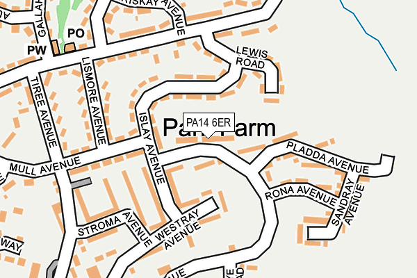 PA14 6ER map - OS OpenMap – Local (Ordnance Survey) PA14 6ER map - OS OpenMap – Local (Ordnance Survey)