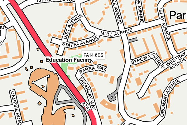 PA14 6ES map - OS OpenMap – Local (Ordnance Survey) PA14 6ES map - OS OpenMap – Local (Ordnance Survey)