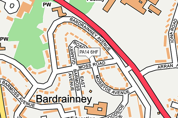 PA14 6HF map - OS OpenMap – Local (Ordnance Survey)