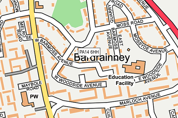 PA14 6HH map - OS OpenMap – Local (Ordnance Survey)