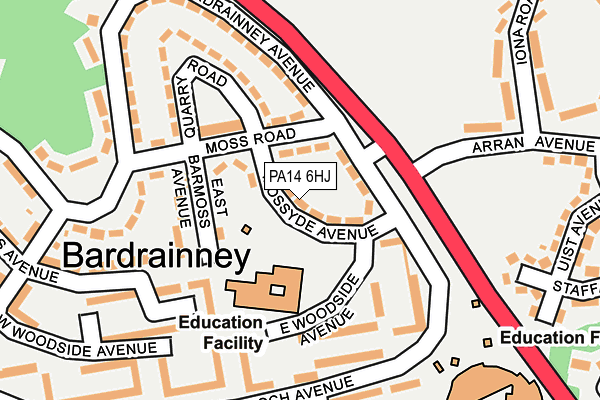 PA14 6HJ map - OS OpenMap – Local (Ordnance Survey) PA14 6HJ map - OS OpenMap – Local (Ordnance Survey)