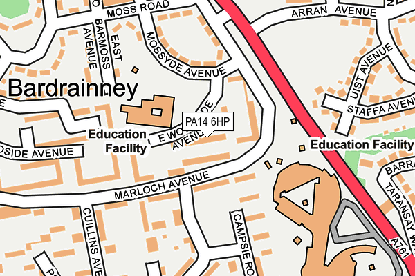 PA14 6HP map - OS OpenMap – Local (Ordnance Survey)