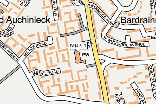 PA14 6JD map - OS OpenMap – Local (Ordnance Survey) PA14 6JD map - OS OpenMap – Local (Ordnance Survey)