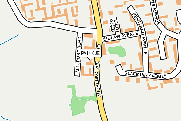 PA14 6JE map - OS OpenMap – Local (Ordnance Survey) PA14 6JE map - OS OpenMap – Local (Ordnance Survey)