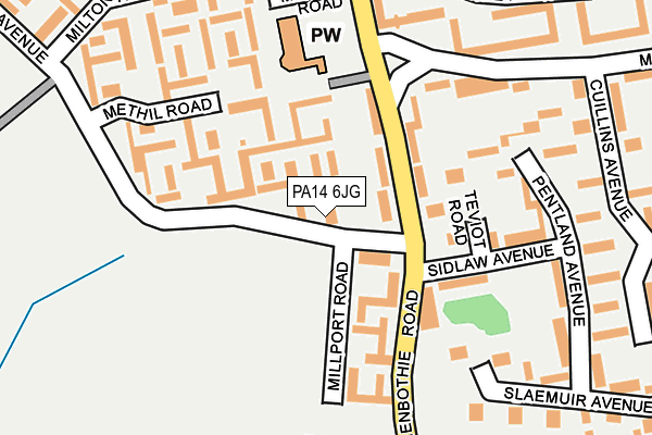 PA14 6JG map - OS OpenMap – Local (Ordnance Survey) PA14 6JG map - OS OpenMap – Local (Ordnance Survey)