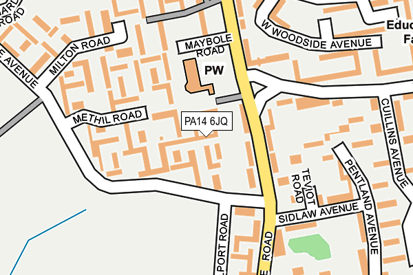 PA14 6JQ map - OS OpenMap – Local (Ordnance Survey) PA14 6JQ map - OS OpenMap – Local (Ordnance Survey)