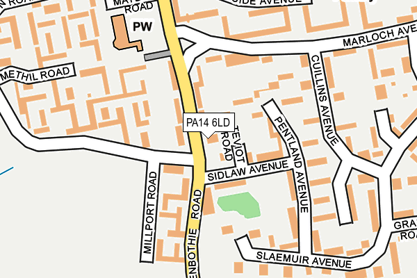 PA14 6LD map - OS OpenMap – Local (Ordnance Survey) PA14 6LD map - OS OpenMap – Local (Ordnance Survey)
