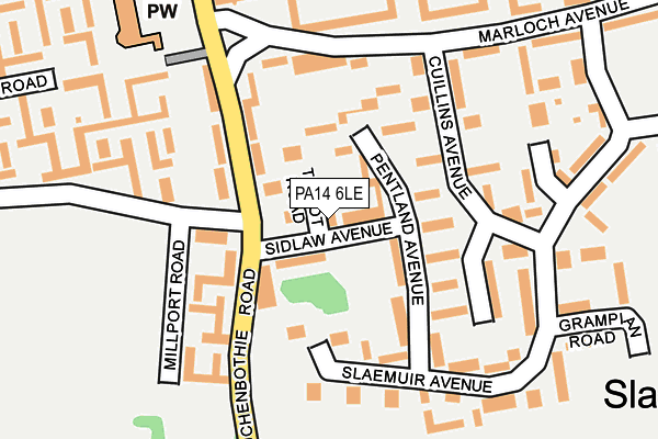 PA14 6LE map - OS OpenMap – Local (Ordnance Survey) PA14 6LE map - OS OpenMap – Local (Ordnance Survey)